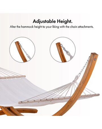 VonHaus Santorini Wooden Frame Hammock
