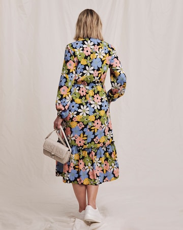 Julipa Button Down Tiered Midi Dress