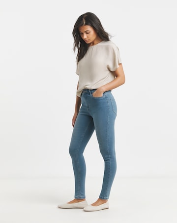 Mid Blue High Waist Super Soft Skinny Jeans