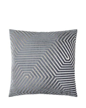 Paoletti Evoke Cut Velvet Large Cushion Cover - Charcoal