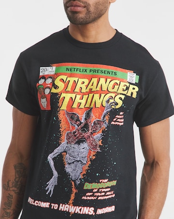 Stranger Things Graphic T-Shirt - Black