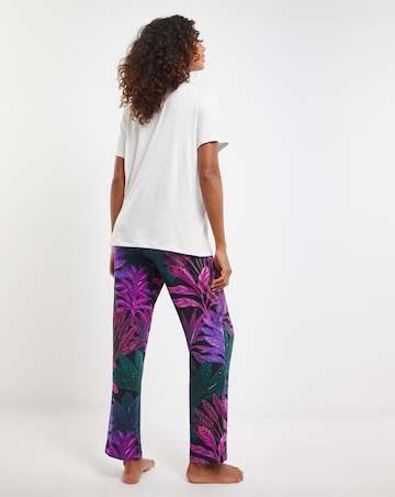 Graphic Tee Pyjama Set Floral Print