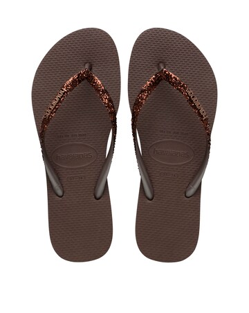 Havaianas Slim Glitter II Toe Post Flip Flop Sandals