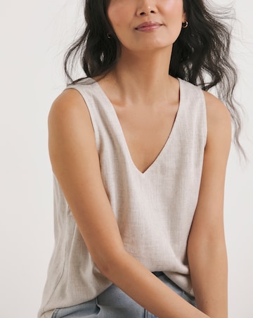 Linen V Neck Vest Top