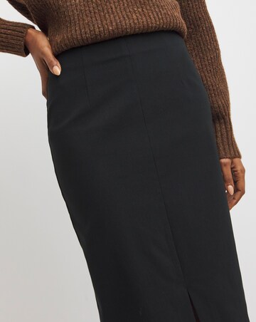 Stretch Poplin Pencil Skirt