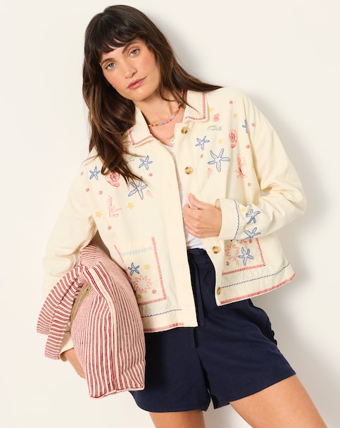 FatFace Shells Embroidered Jacket