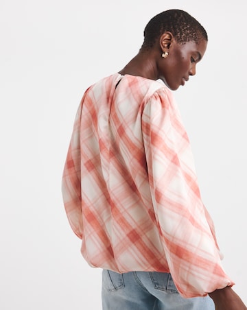 Bubble Sleeve Bubble Hem Top