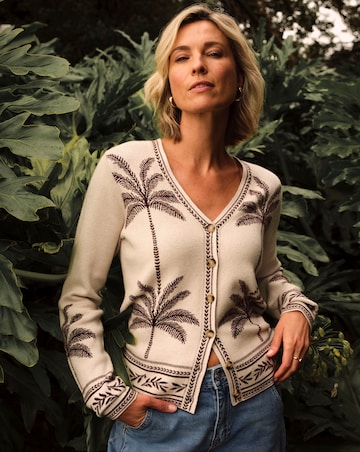 Graphic Knitted Cardigan