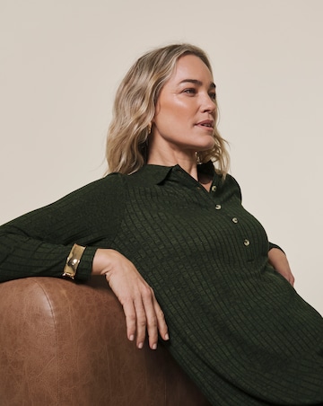Marl Rib Midi Dress