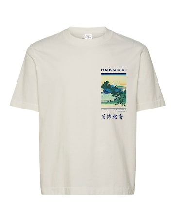 Jack & Jones Hokusai Back Graphic T-Shirt - White