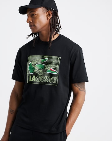 Lacoste Short Sleeve Graphic Croc T-Shirt - Black