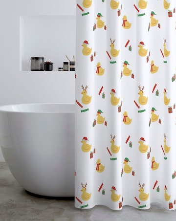 Catherine Lansfield Christmas Quacker Shower Curtain