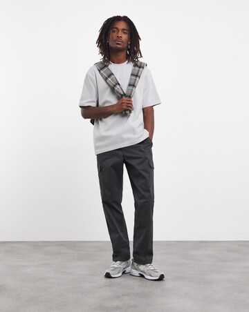 Relaxed Fit Interlock T-Shirt- Grey