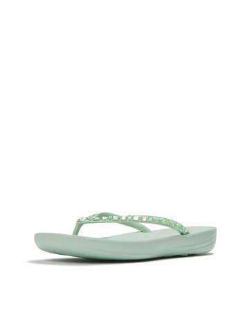 FitFlop Mint Iqushion Multi-Crystal Ergonomic Flip-Flops - Standard Fit (D)