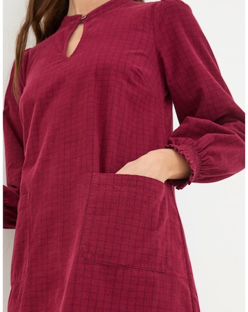 FatFace Fran Cord Check Dress