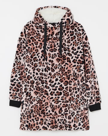 Pretty Secrets Oversized Hooded Lounge Dress with Elasticated Sleeve and Socks