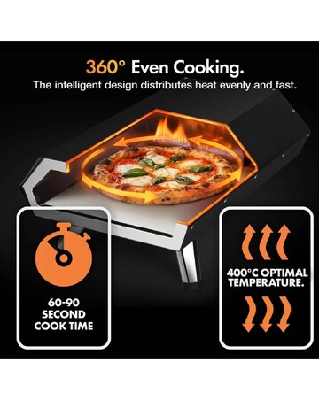 VonHaus Gas Pizza Oven with Accessories