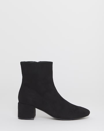 Anastasia Low Block Heel Ankle Boots - Wide Fit (E)