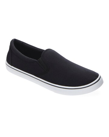 Jack Slip On Canvas Pump Wide Fit