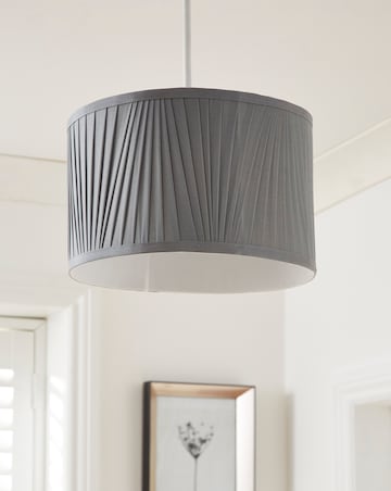 Grey Pleated Shade 30cm