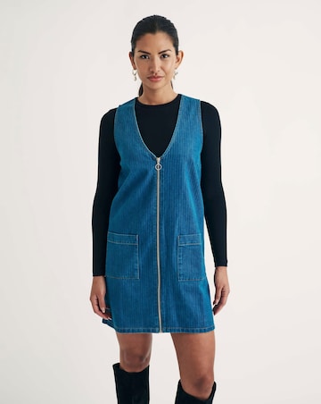 Nobody's Child Blue Denim Pinnie Dress