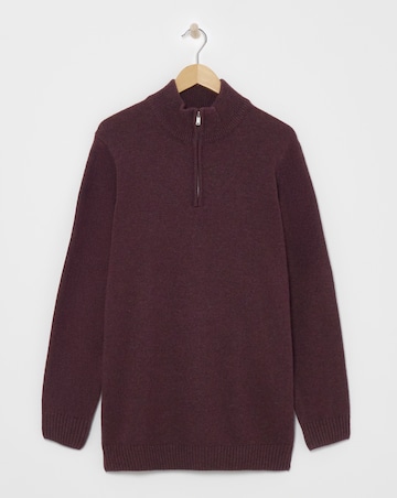 Burgundy Lambswool 1/4 Zip