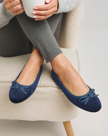 Moxie Soft Ballerina Slippers - Wide Fit (E)
