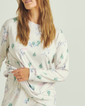 Simply Be Christmas Penguin Supersoft Twosie Pyjama Set