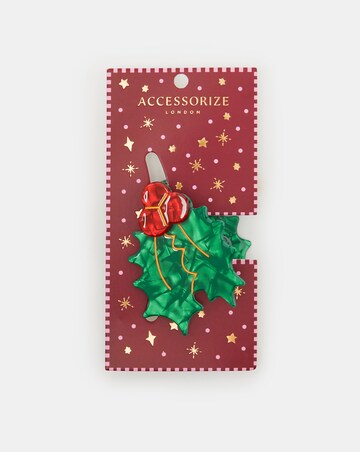 Accessorize Christmas Holly Claw Clip