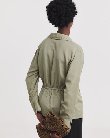 Wrap Tie Cotton Shirt
