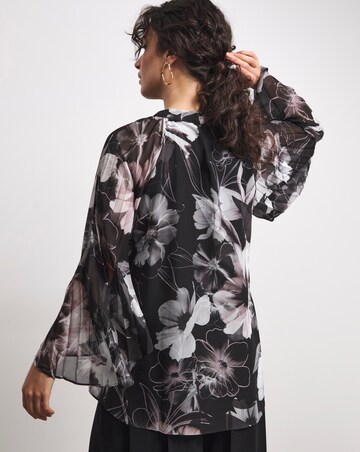 Joanna Hope Keyhole Pleated Blouse
