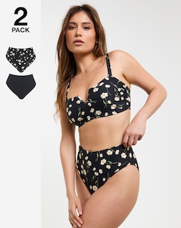 MAGISCULPT Medium Control 2 Pack High Leg Bikini Bottoms