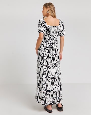 Simply Be Ruched Front Linen Mix Maxi Dress