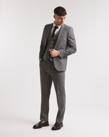 Charcoal Wool Blend Waistcoat