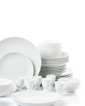 Waterside White Coupe 42 Piece Dinner Set