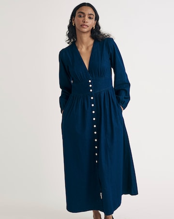 Nobody's Child Blue Denim Starlight Midi Dress