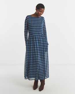 Mesh Long Sleeve Dress