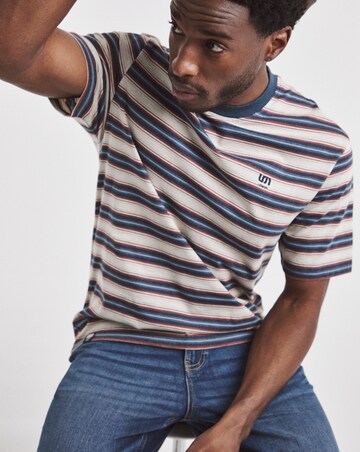 Union Relaxed Fit Marl Yarn Dye Stripe T-Shirt Long