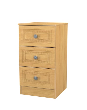 Richmond Ready Assembled 3 Drawer Bedside Table