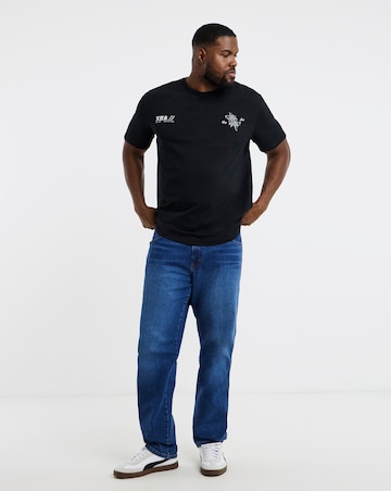 Jack & Jones Koi Pond Back Graphic T-Shirt - Black