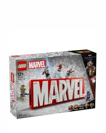 LEGO Marvel: MARVEL Logo & Minifigures Collectible, Buildable Set 76313