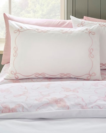 Catherine Lansfield Bow Embroidery Duvet Set