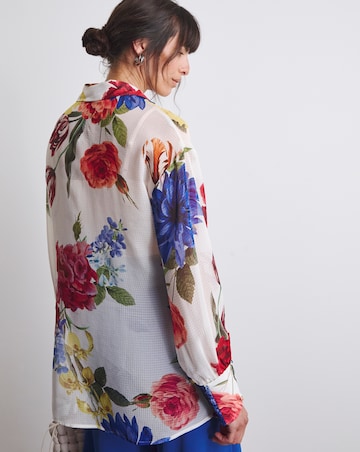Joanna Hope Oversized Chiffon Shirt