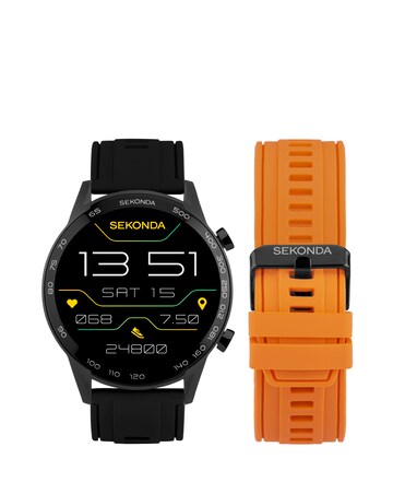 Sekonda Active Plus 45mm Black Rubber Dual Strap Smart Watch