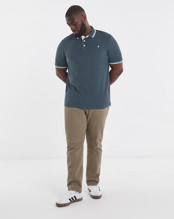 Jack & Jones Premium Paulos Tipped Polo - Blue