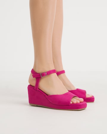 Lexi Barely There Wedge Sandals - Wide Fit (E)