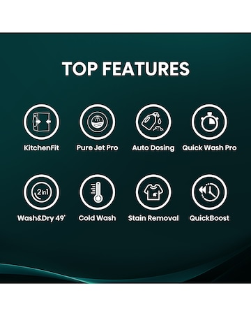 Hisense KitchenFit 5i Series WD5I1045BBQ 10.5kg/6kg Washer Dryer - Black