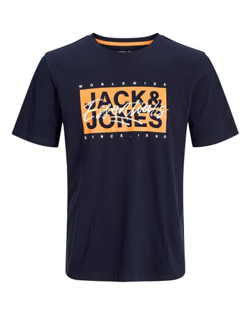 Jack & Jones Colton Logo T-Shirt - Navy
