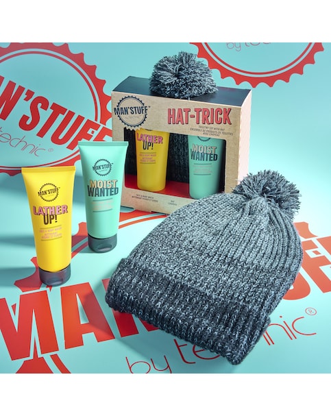New In - Man's Stuff Hat-Trick gift set