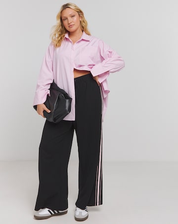 Mixed Stripe Oversized Poplin Shirt